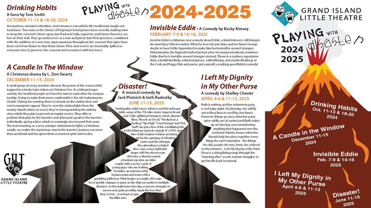 2024/25 Season Tickets on sale now.  Contact the Box Office to purchase yours.  (308)382-2586