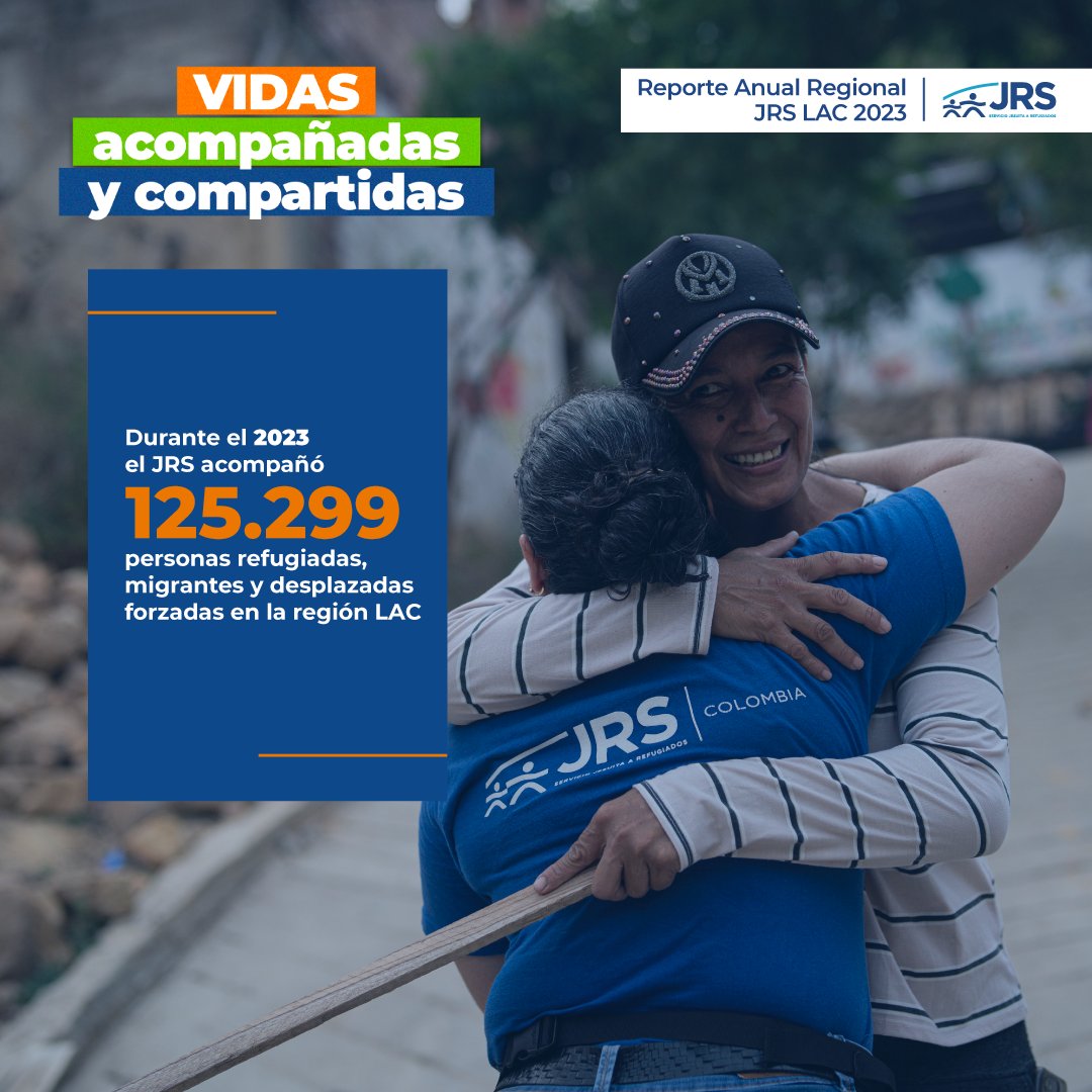 JRSLAC's tweet photo. #ReporteAnual 2023📄|👣 Acompañamos a personas refugiadas, migrantes y desplazadas forzadas:
✅ Protección y salud mental
✅ Medios de vida y educación
✅ Reconciliación
✅ Incidencia y comunicación
✅ Gestión colaborativa
✅ Cuidado y desarrollo
👉🏾https://t.co/coRBw4PHYw https://t.co/h3wcsV6sL8