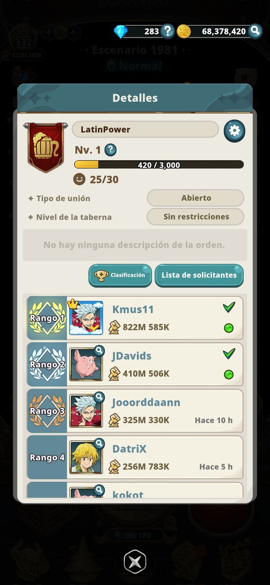 Kmus111's tweet photo. Si alguno esta dándole al idle 7ds y busca guild , con todo lo nuevo que meterán me hablan y les hago espacio :3 https://t.co/5KTwkNDYVU