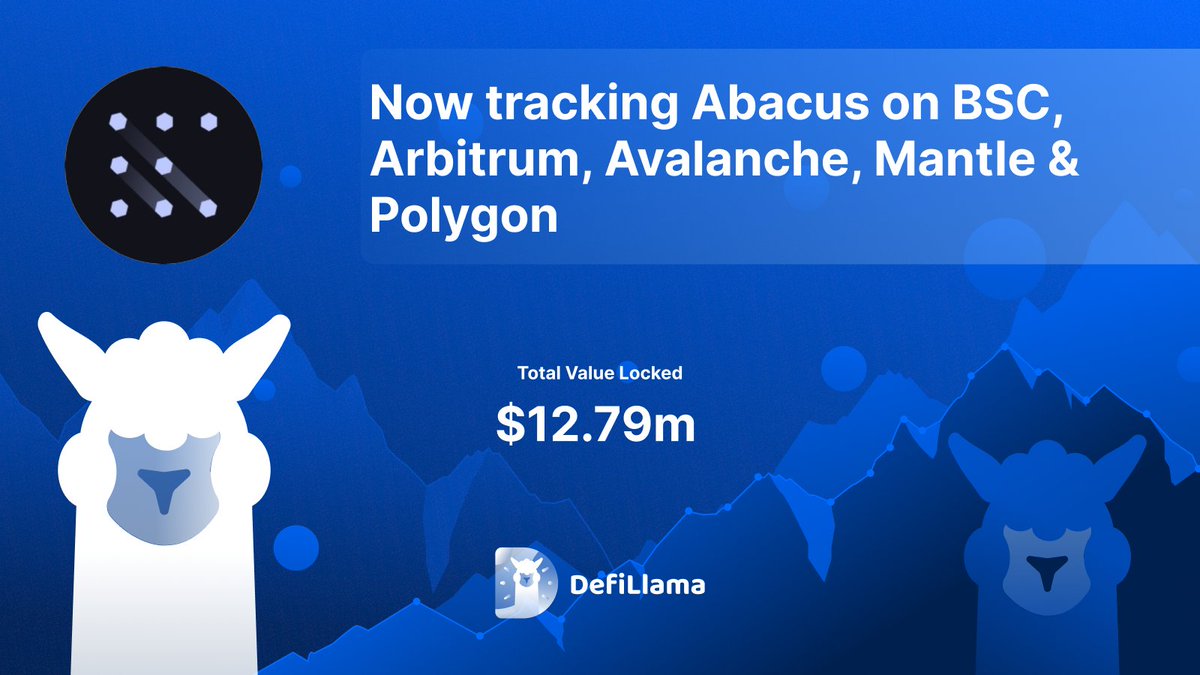 Polygon_Space1's tweet image. 🔗 @DefiLlama Now tracking @AbacusFi on @BNBCHAIN , @arbitrum , @avax , @0xMantle &amp;amp; @0xPolygon

🧮 #Abacus is an optimization layer built on ve(3,3) protocols. They aim to pool their collective resources to bolster the ecosystems, and to provide a seamless integration for all