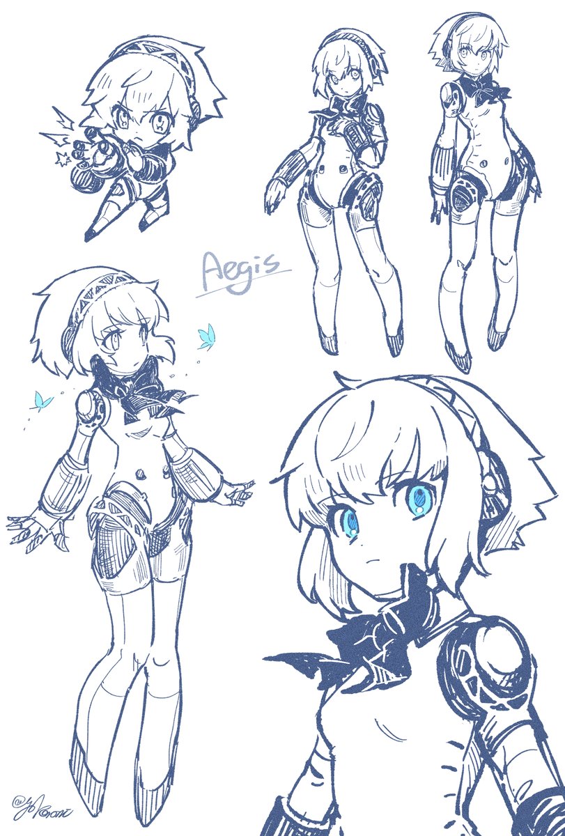 yokaroni's tweet photo. 前に描いてた小さめのアイギス群 #Persona3 https://t.co/SCTIOLNf7W