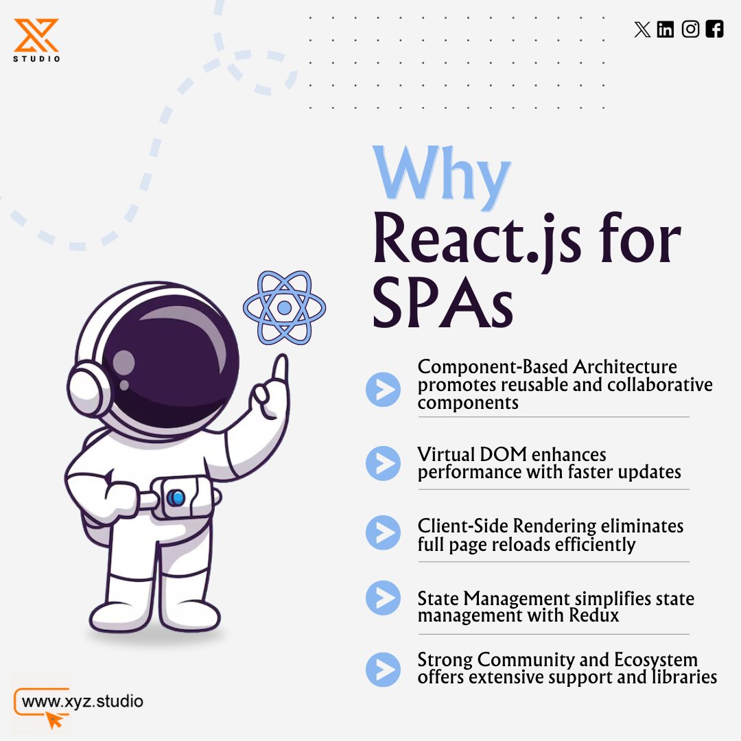 XYZDotStudio's tweet photo. Why React.js is Essential for Your SPA Development!

At @xyzdotstudio , we utilize React.js to ensure your applications are fast, efficient, and user-friendly. Let’s build your next project together!

#xyzstudio #vancouver #xyzstudiovancouver #reactjs #reactjsdevelopmentcompany https://t.co/DWkvPPX5CL