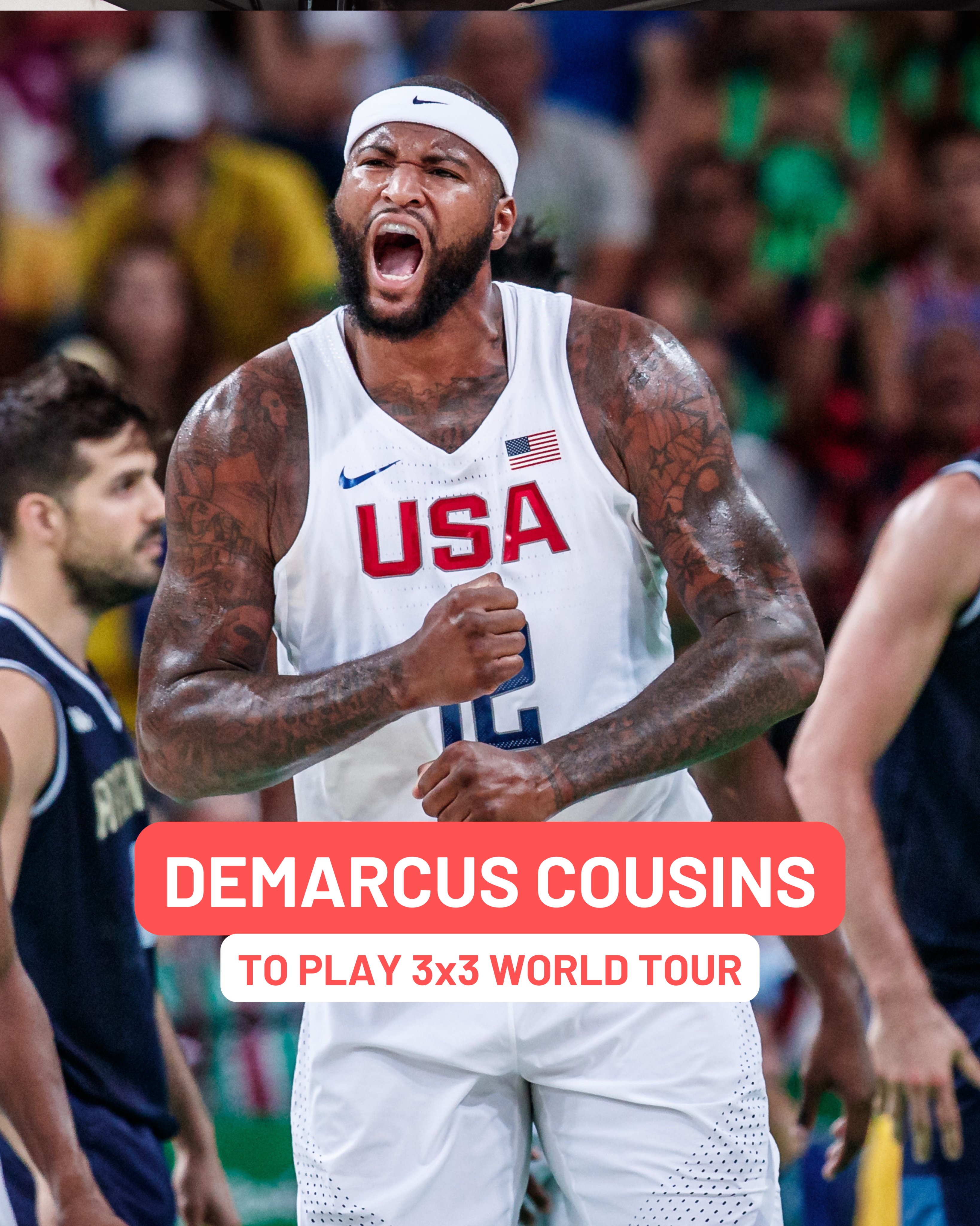 3x3 Basketball FIBA3x3 on X Olympic Gold Medalist and 4x NBA All Star DeMarcus Cousins has joined World Tour team Wuxi WenLv until the end of the season How do you