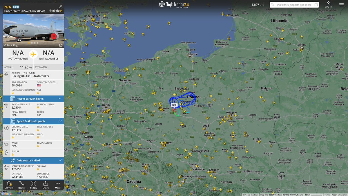 AIYeyENGDdJkjTr's tweet image. Aug. 27, 2024
#33rd Air Base 

#NoCALLSIGN #AE0655 USAF KC-135T Stratotanker