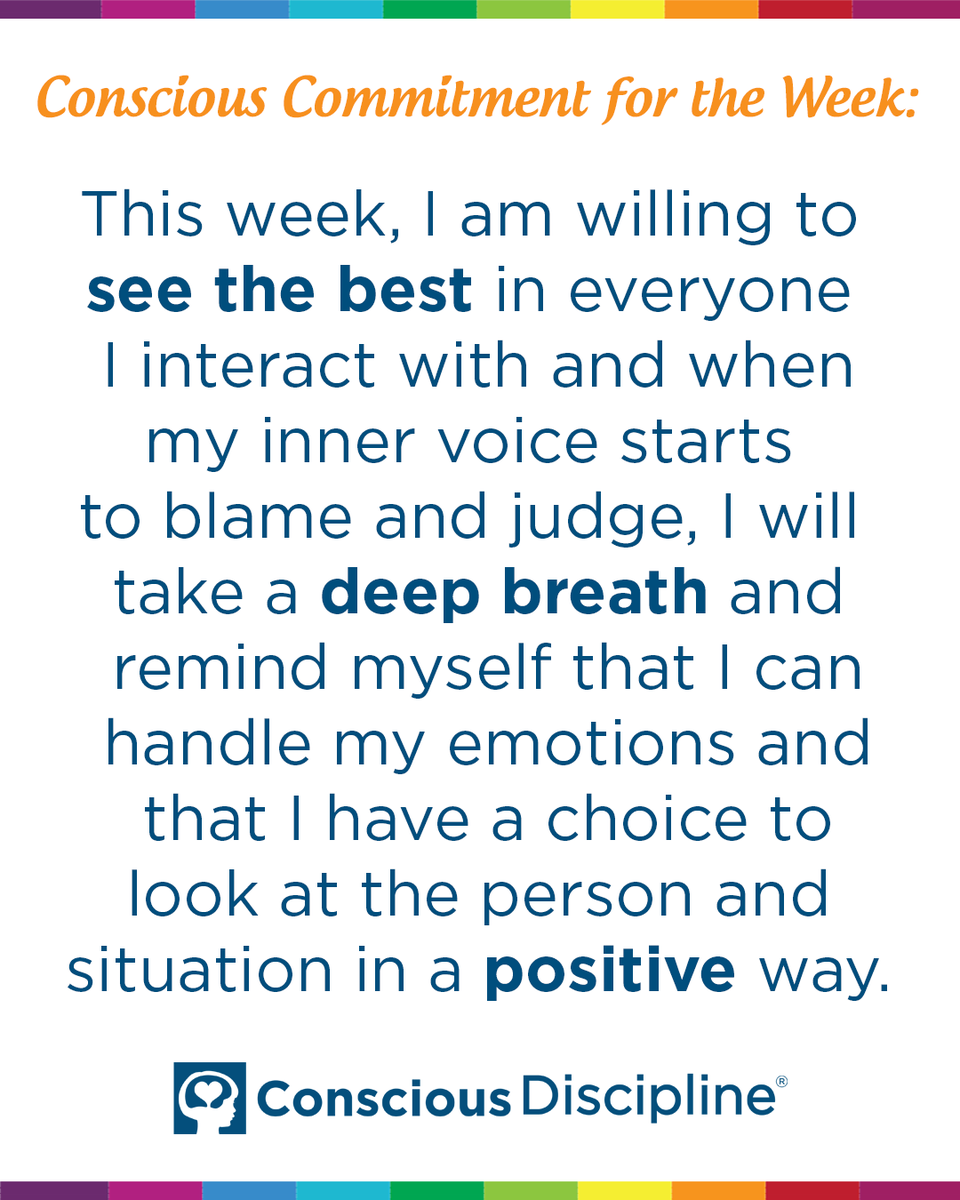 This week's Conscious Commitment from Certified Instructor Helen Guda is about the Power of Love and the Skill of Positive Intent. If you're willing, comment down below "Willing!" ⭐️  #iHeartCD
Continue learning more about the Power of Love here: consciousdiscipline.com/seven-powers-p…