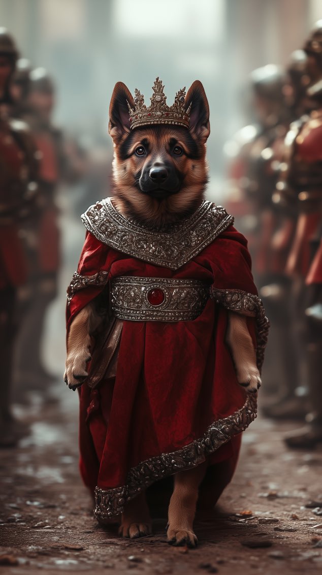 Ak_studio1's tweet photo. Puppy King and Queen Runway #cute #ai #dog #puppy #runway https://t.co/U0mBGsgBM1