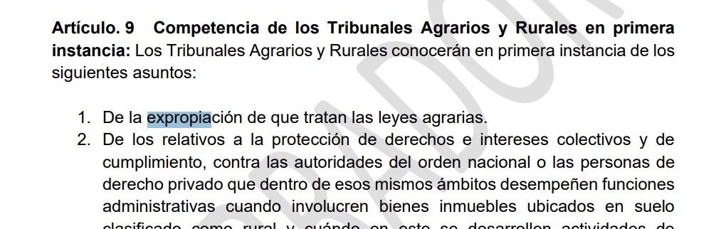 Ya empezaron las mentiras. El Proyecto de Ley de #JurisdicciónAgrariaYa que presenta hoy el Gobierno le otorga a los Tribunales Agrarios la competencia para realizar el proceso de expropiación AGRARIA tal y como lo establecen HOY la Constitución y la Ley 160 de 1994.