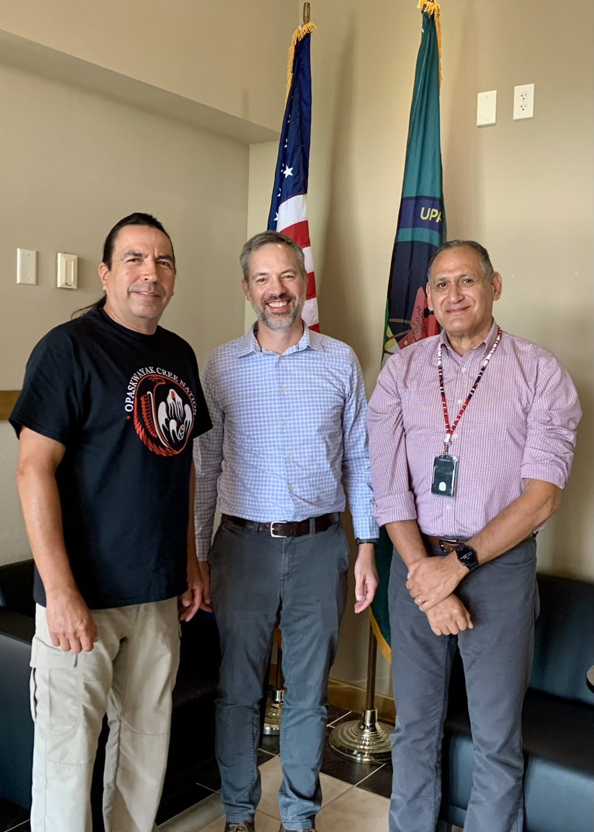 Big thanks to Chairman Jensvold of the Upper Sioux Community for welcoming Kirk Crow Shoe and me for a great discussion about community and economic development!