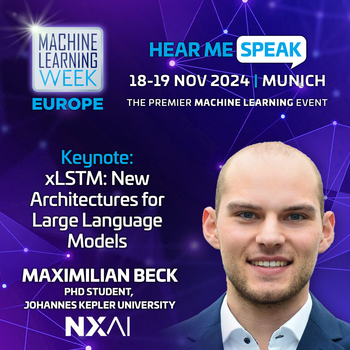 In this talk, Maximilian presents xLSTM, a novel architecture for LLMs that scales only linear in context length while still outperforming Transformers on language modeling.

ow.ly/ujcC50T7uYB

#mlweek #machinelearning