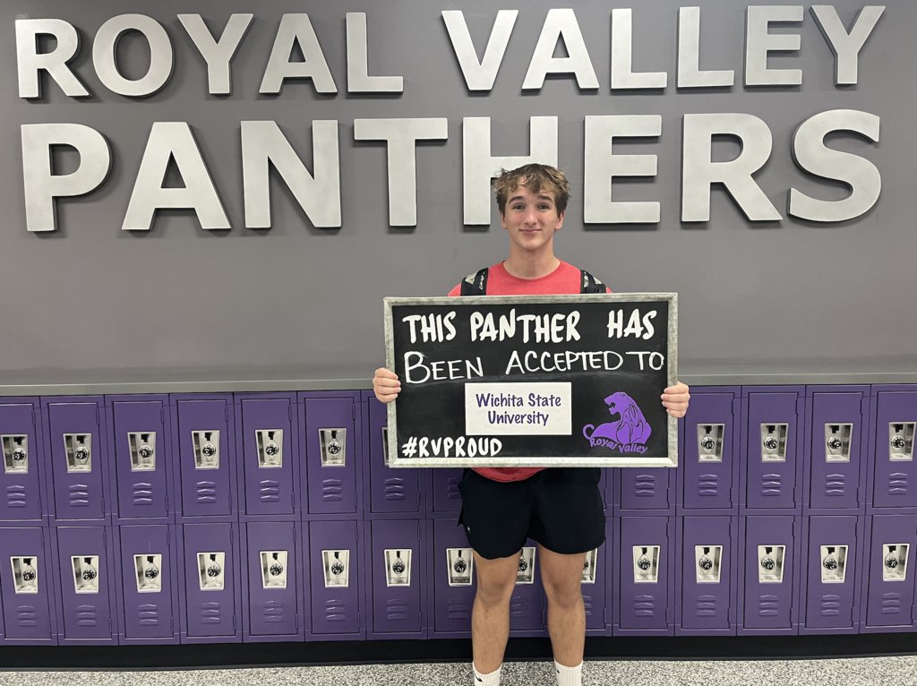 RV337's tweet photo. Congratulations to Skyler Cramer on his acceptance to Wichita State University! #ACCEPTED #ApplyKS #OneRV https://t.co/ZI7pGhQiVa