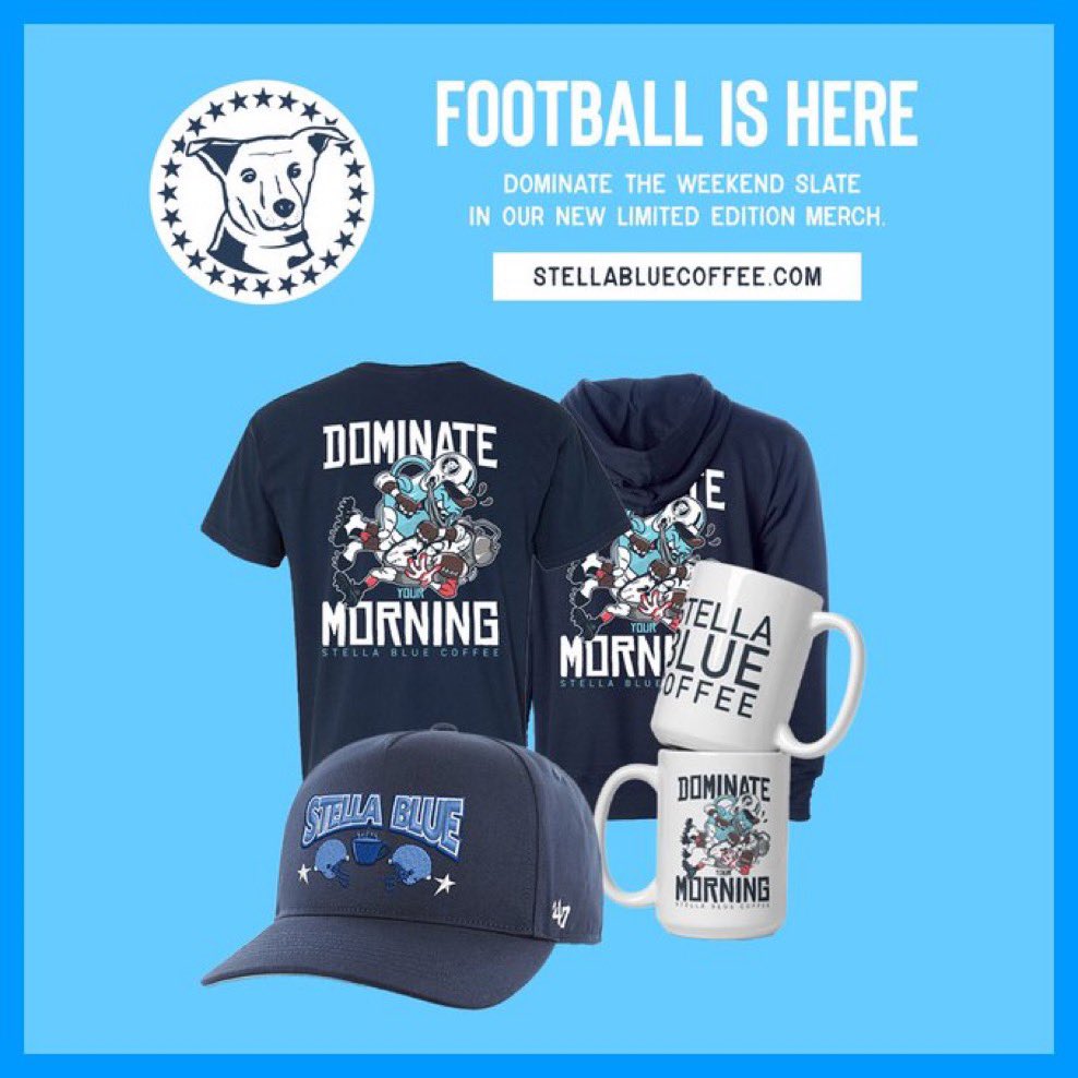 Brand New StellaBlueCoffee.com merch and mugs live in store. Football is back!  

Buy —> StellaBlueCoffee.com