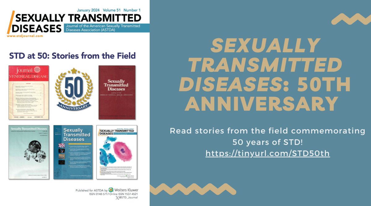 Excited to congratulate STD on 50 years!!!
Find the special issue here:
tinyurl.com/STD50th