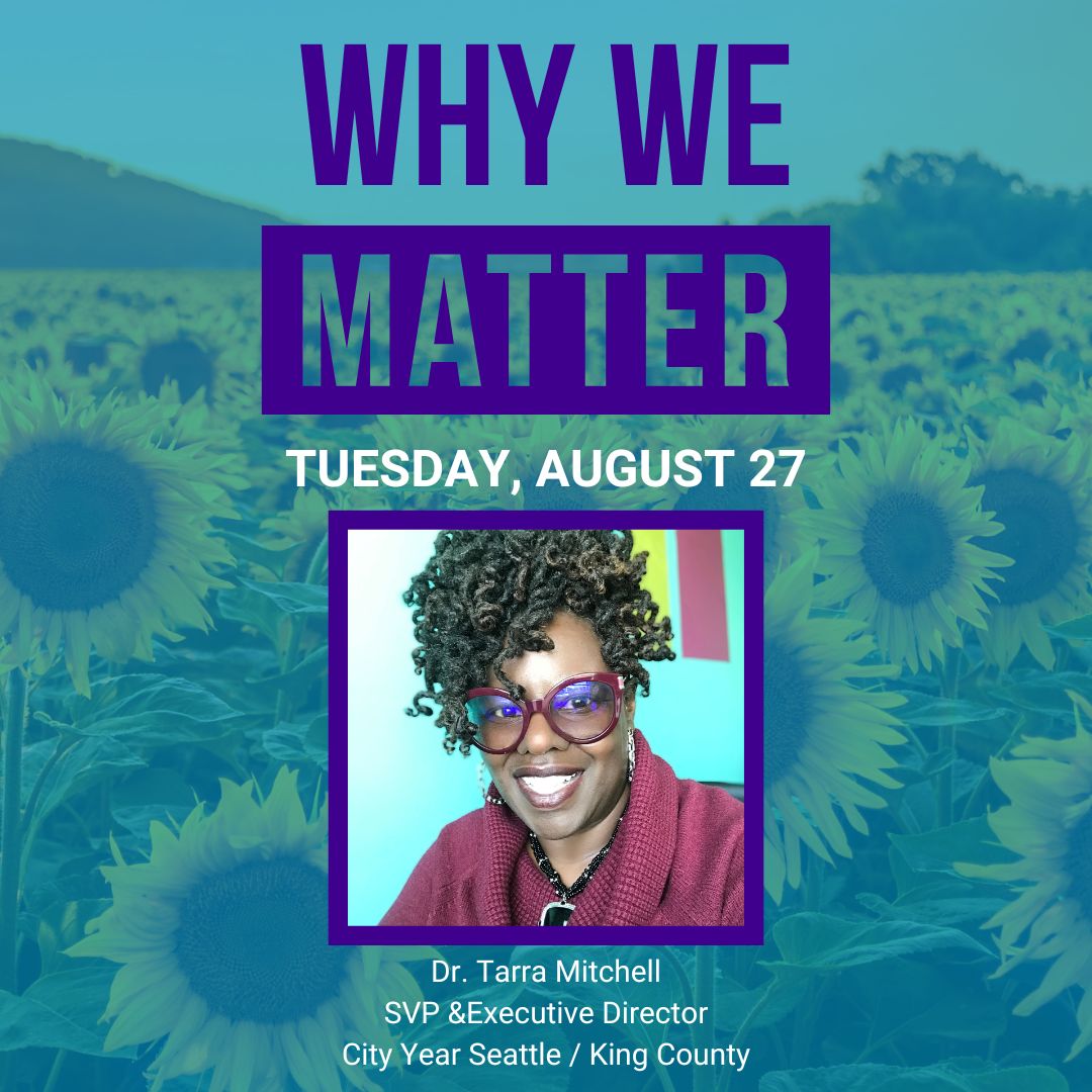SSCLearningNtwk's tweet photo. Excited to share today's episode of #WhyWeMatterPod with Dr. Tarra Mitchell, SVP and ED of @CityYearSeattle!

Thank you, Dr. Tarra, for your tremendous committment to our Corps members and students across Seattle/King County.

Listen now: https://t.co/ucIyTrMKQt https://t.co/yJYI8Aau1Y