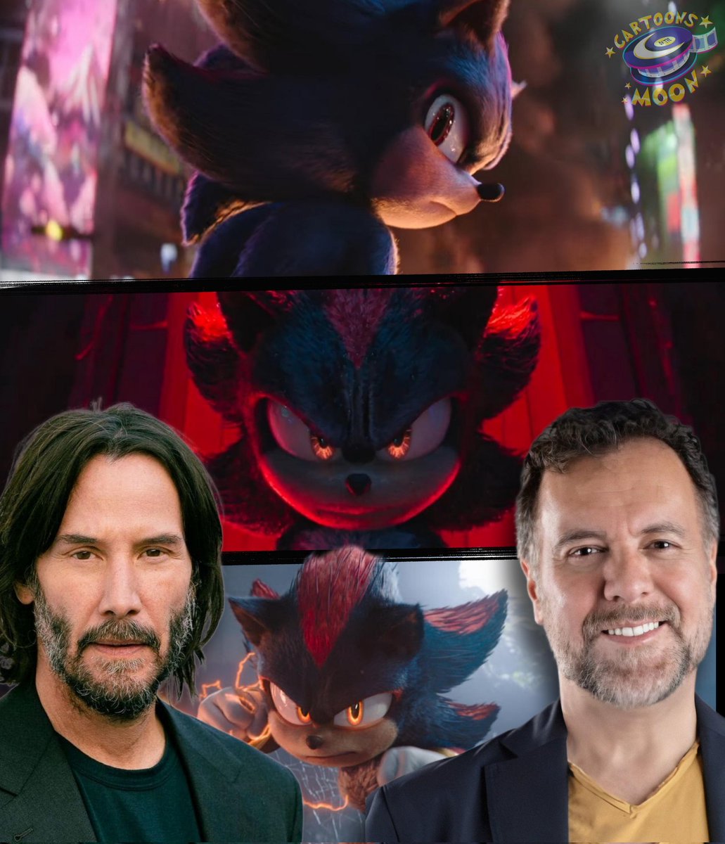 CartoonsOTMoon's tweet photo. Keanu Reeves da voz a Shadow en Sonic 3, mientras que en el doblaje latino del trailer, es René García.

#SonicMovie3 https://t.co/8ieoLNepoS