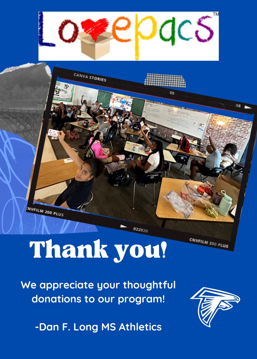 Thank you to LovePacs for providing our athletes with game-day snack bags filled with nutritious choices! We truly appreciate your generous donation to our students. We especially love the encouraging, handwritten notes. #SPEED