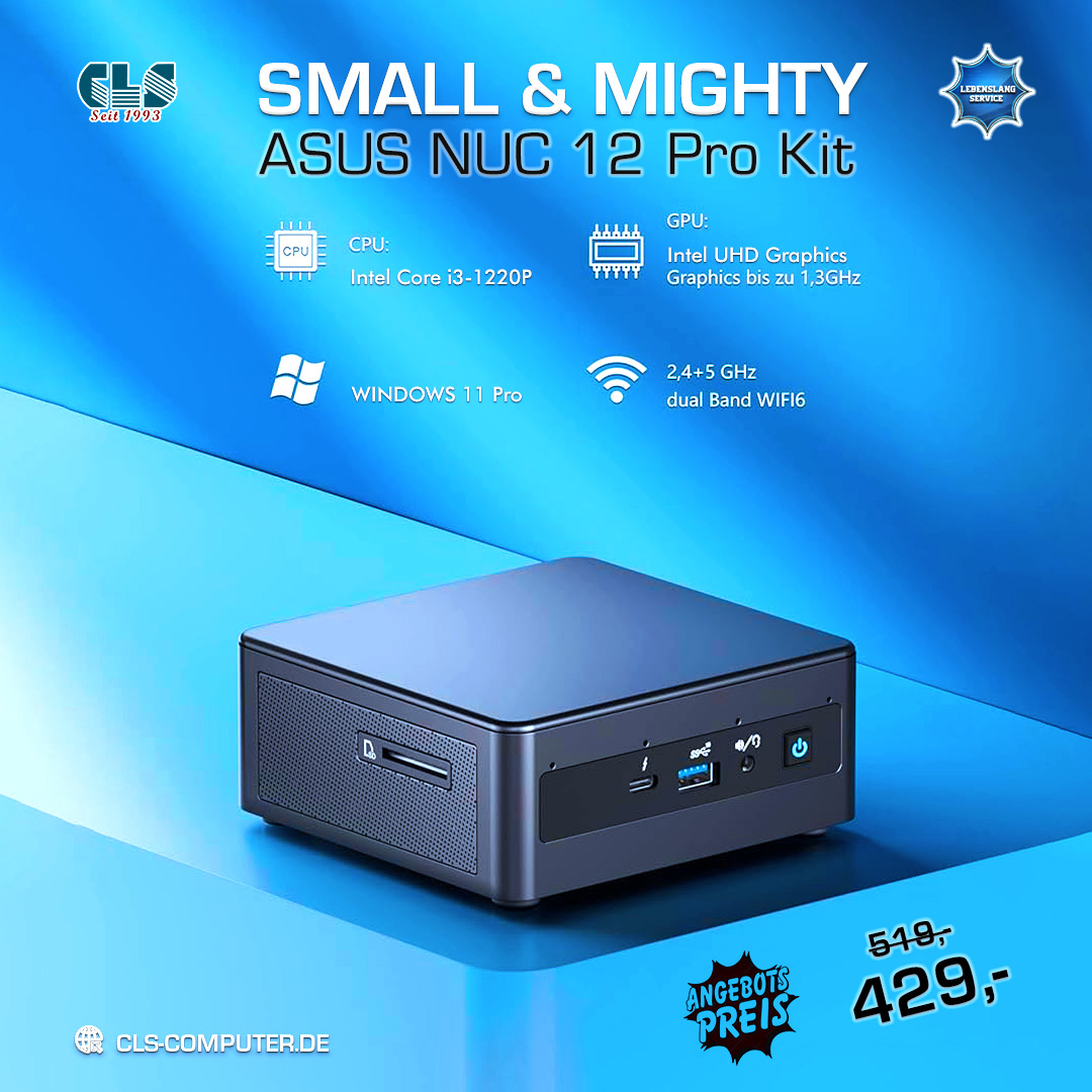 cls_computer's tweet image. 🚀 Entdecken Sie die Leistungsfähigkeit von Compact Computing!
👉 KLICKEN: cls-computer.de/intel-mini-pc-… und steigern Sie Ihr Tech-Game!

#asusNUC13Pro #CompactComputing #TechTrend #minipc #PortableWorkstation #PowerfulPC