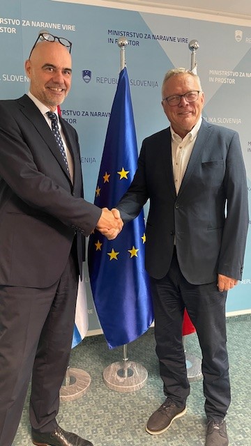 Great meeting with Minister of Natural Resources and Spatial Planning, Jože Novak, about bilateral cooperation in water management &amp; flood prevention,  since the horrible floods of last year.