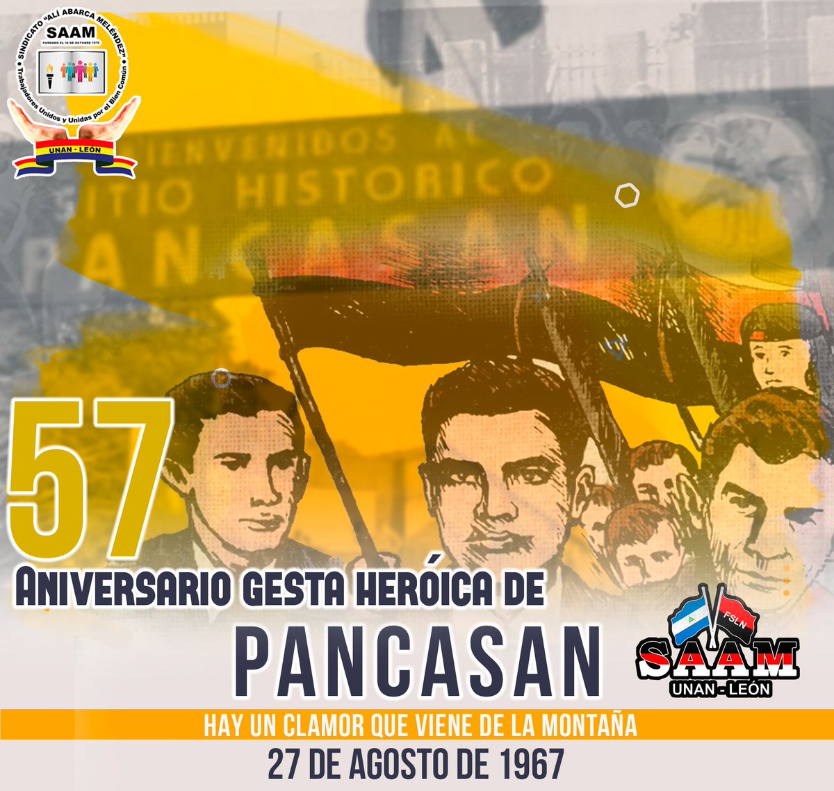 🔰 27 de agosto de 1967 | Recordamos la Gesta Heroica de Pancasan, un símbolo de la lucha y resistencia del pueblo nicaragüense contra la opresión, su legado de coraje y amor por la patria sigue inspirando a las nuevas generaciones❤️🖤
#4519LapatriaLaRevolución 
#Nicaragua