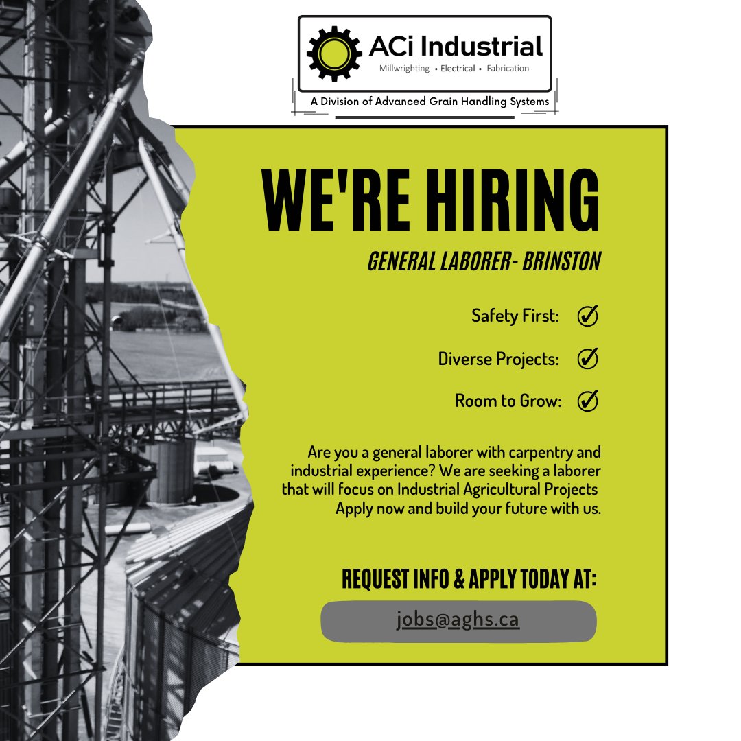 Exciting times as we have multiple opportunities to work with us as we look for a part time AZ licensed driver and a full time general laborer for our Brinston and Brantford sites. As we continue to grow we are always looking to improve the services we provide our customers