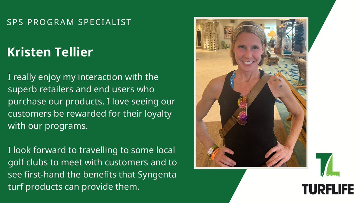 Say hello to Kristen, our dedicated Programs Specialist at Syngenta Professional Solutions. Her hard work ensures our customers are rewarded through our rebate &amp; bundle programs. Join us this week as we spotlight the incredible individuals who make our team shine! #TurfLife