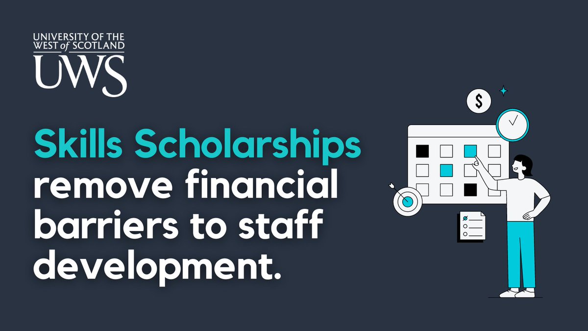 Time is running out to secure a Skills Scholarship for one of our September-start short courses!

We're offering fully funded spaces on courses in:
- project management📈
- education✏️
- health and social care🏥
- sport and wellbeing🍏
- cyber 🖥️

Apply: bit.ly/3XGMJkp