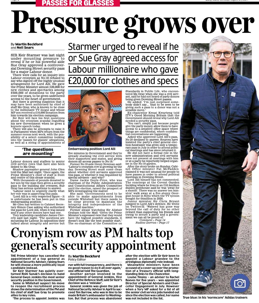 UkandNireland's tweet image. How about Cronyism and Lying