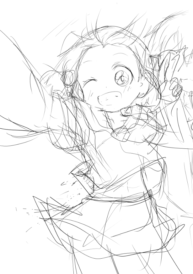 自撮りらくがき
