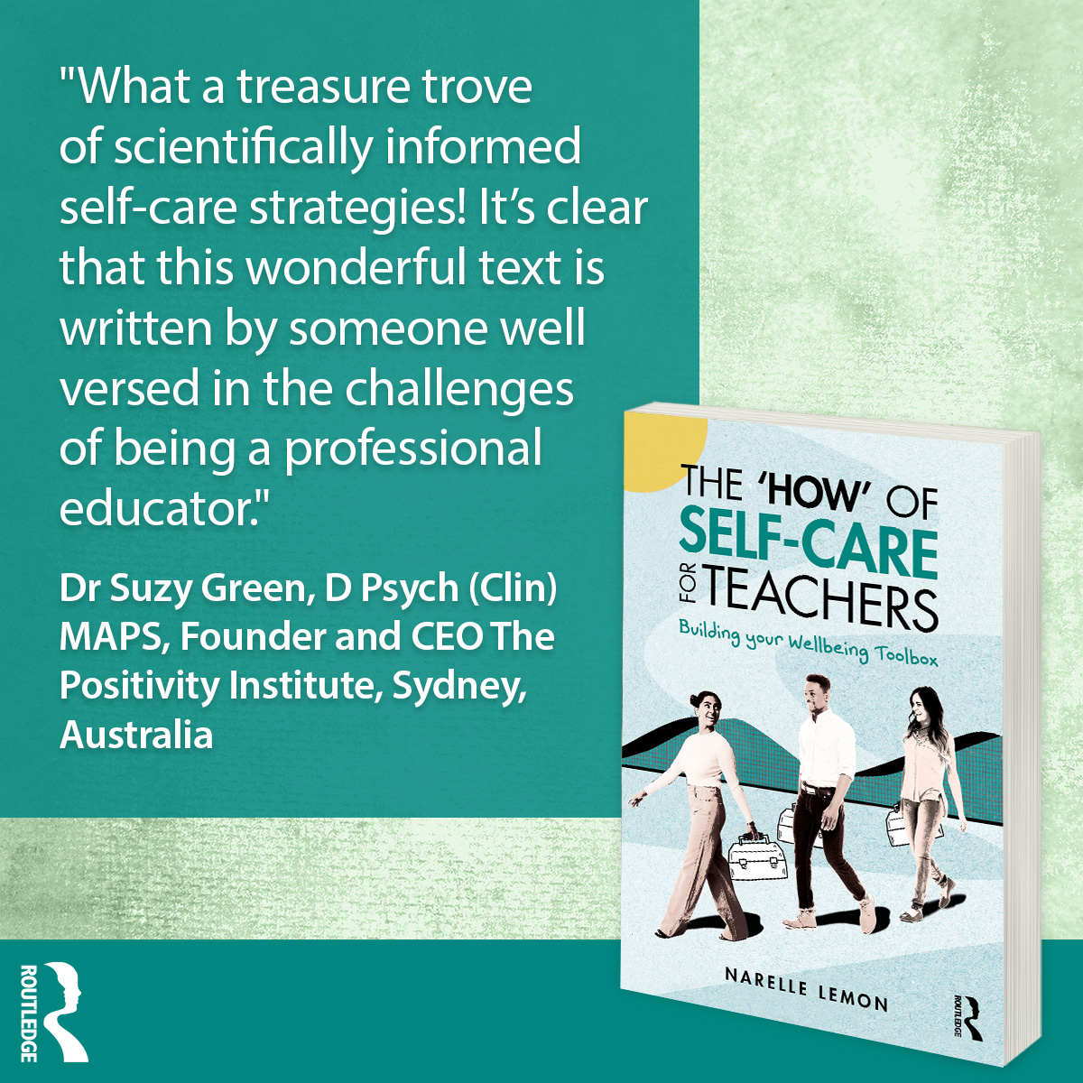 Routledge Education Books (@routledgeed) on Twitter photo This new book by Narelle Lemon (<a href="/rellypops/">Prof Narelle Lemon</a>) draws on personal experiences of burnout as well as the latest research in wellbeing literacy, self-care and positive psychology to present a new framework for self-care.
Learn more 👇
spr.ly/6019mpq0J
#TeacherWellbeing This new book by Narelle Lemon (<a href="/rellypops/">Prof Narelle Lemon</a>) draws on personal experiences of burnout as well as the latest research in wellbeing literacy, self-care and positive psychology to present a new framework for self-care.
Learn more 👇
spr.ly/6019mpq0J
#TeacherWellbeing