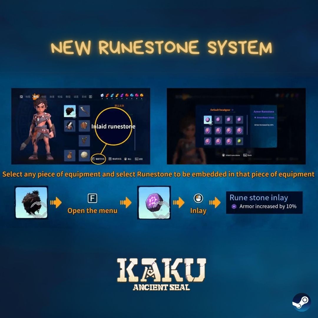 KakuAncientSeal's tweet image. Is #TipsTuesday still a thing? 🧐

Here’s a quick reminder in case you missed it!

Runestones are now available in KAKU: Ancient Seal since the Full Release. Be sure to give them a try!

Tired of falling off high cliffs? Runestones have your back—no more accidental splats! 😅🪨