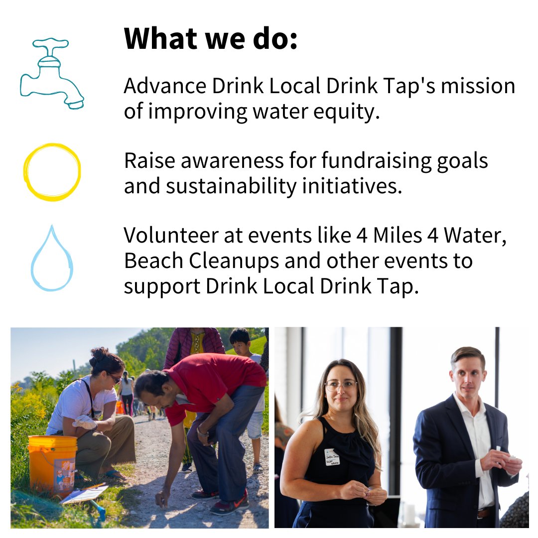 DrinkLocalTap's tweet photo. Drink Local Drink Tap's Associate Board is growing! If you're looking for a new way to get involved in your community, meet new people and volunteer to improve water equity, we'd love to meet you! Apply here to get started: https://t.co/ZOFnJIBOtP https://t.co/QafSVjVQ22