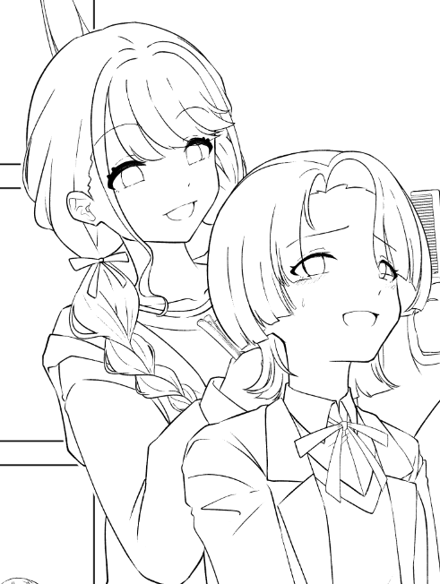 ことねと麻央ちゃん先輩の漫画描いてます 