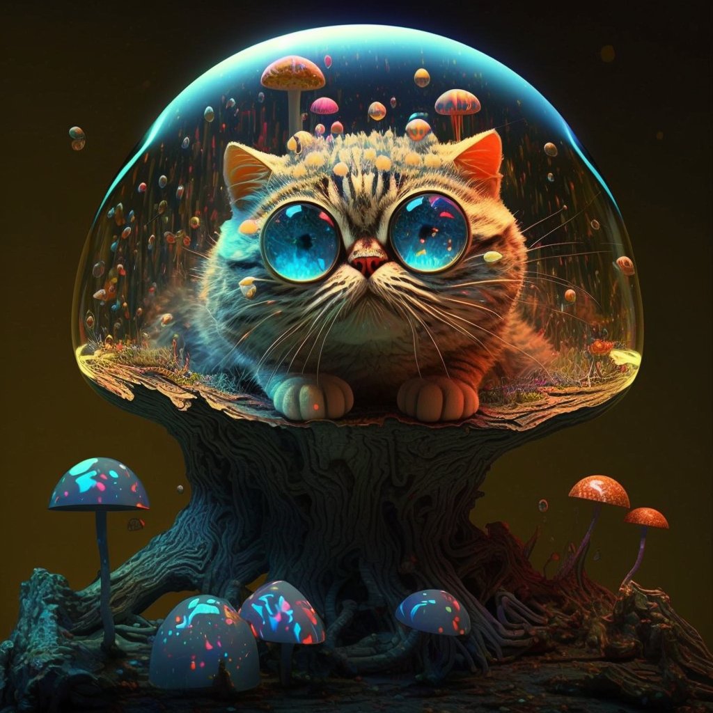 Like my tweet if you like my Trippy Cat 🙂

#NFTart #NFTCommunity #AiArt #NFTs #Web3 #Weed #Futuristic #Trippy