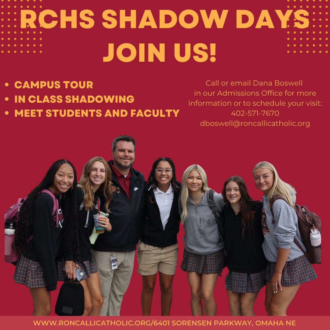 We would love you to become a member of our Pride🦁Schedule a shadow visit today. roncallicatholic.org/our-school/for…