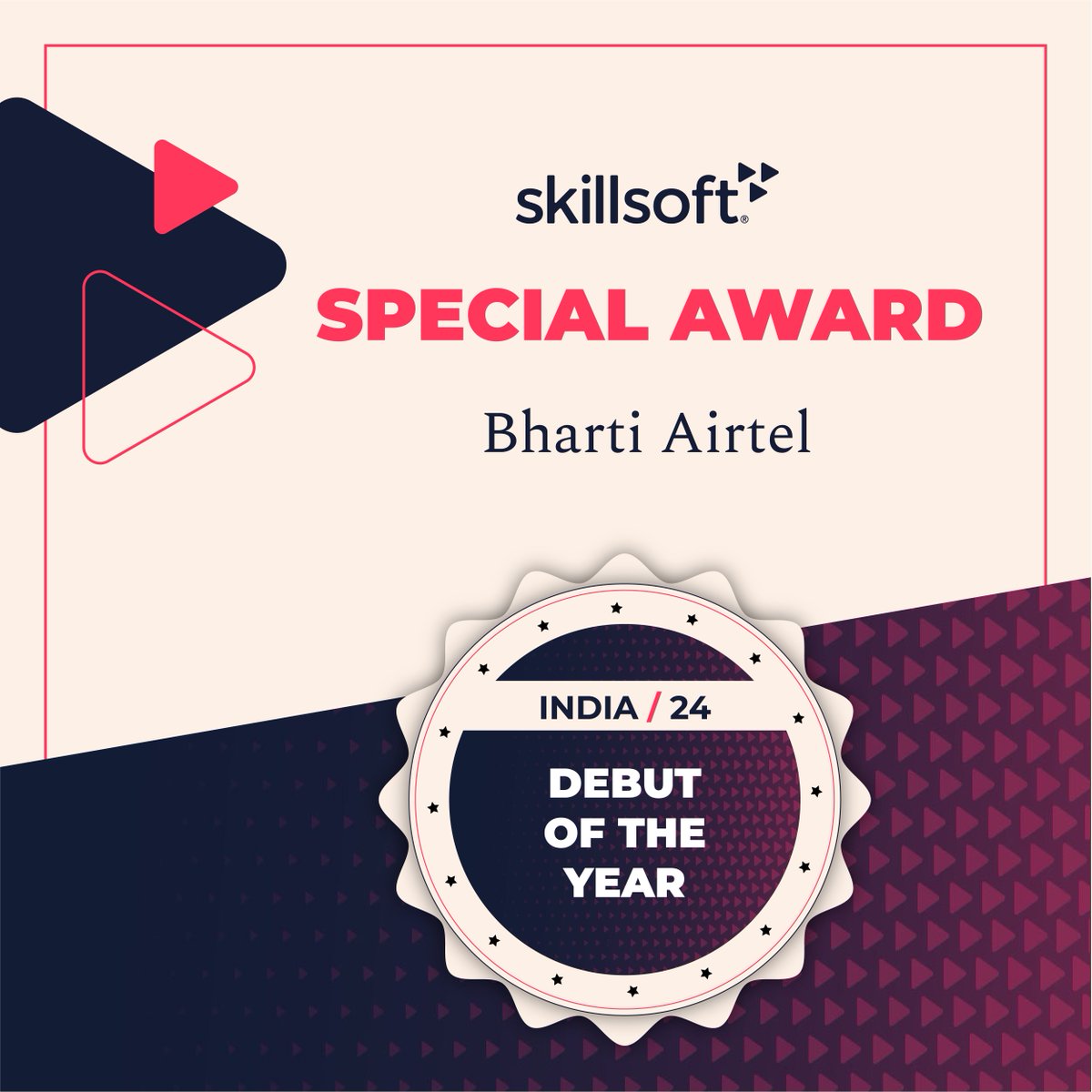 SkillsoftIndia's tweet image. Hearty congratulations to @airtelnews for winning a special award in the "Debut of the Year" category @Skillsoft Perspectives 2024 – India! You've set new standards for talent and learning management solutions. 👏
#Innovation #Learning
@PeopleMatters2