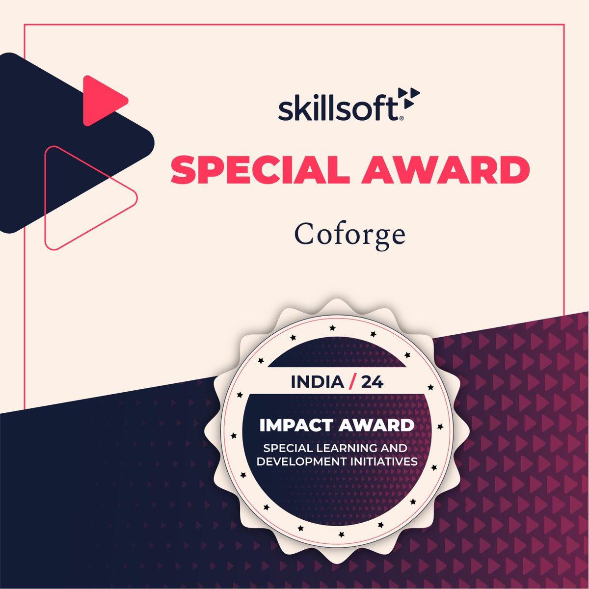 SkillsoftIndia's tweet image. Shoutout to @Coforge_Tech for winning a special award in the "Impact Award for Special Learning and Development Initiatives" at @Skillsoft Perspectives 2024 – India! Your innovative efforts in L&D are remarkable.
#Learning #Development #Innovation
@PeopleMatters2