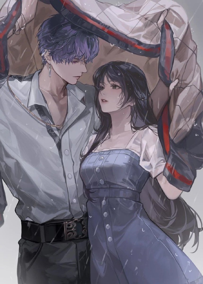 Alice3663524368's tweet image. 陪你一起淋雨，空气都是甜的😘图源：钮祜禄奈奈鹅
#恋与深空 #LoveandDeepspace  #黎深 #黎深与你 #レイ先生  #Zayne #恋と深空  #러브앤딥스페이스 #沈星回 #秦彻 #祁煜