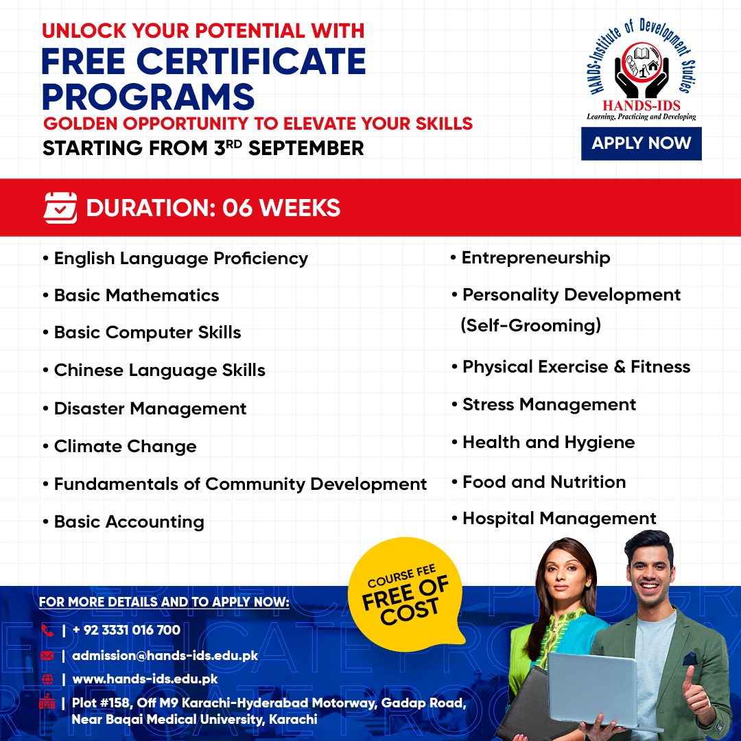 handsids1's tweet photo. Ready to accelerate your learning? HANDS Institute of Development Studies is offering free, exclusive crash courses to boost your skills. This is your chance to seize the opportunity and grow. https://t.co/VUndlItfRK