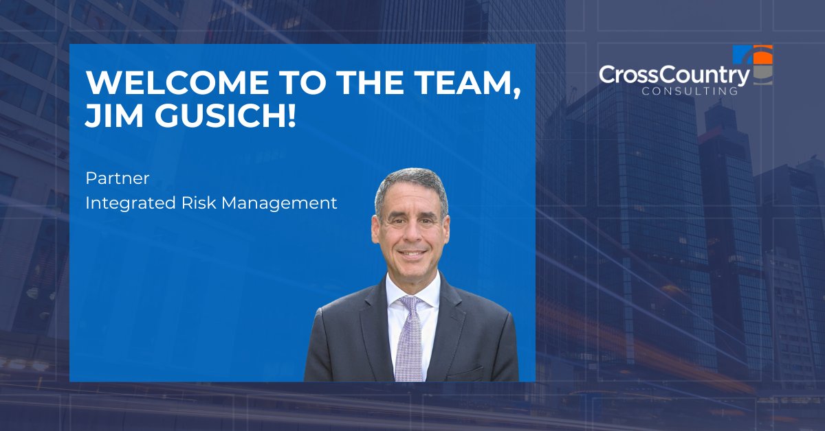 We are thrilled to welcome Jim Gusich to the firm as a Partner in our Risk Advisory practice.

Learn more about Jim here: crosscountry-consulting.com/about-us/leade…

#CrossCountryConsulting #ABetterExperience #RiskAdvisory