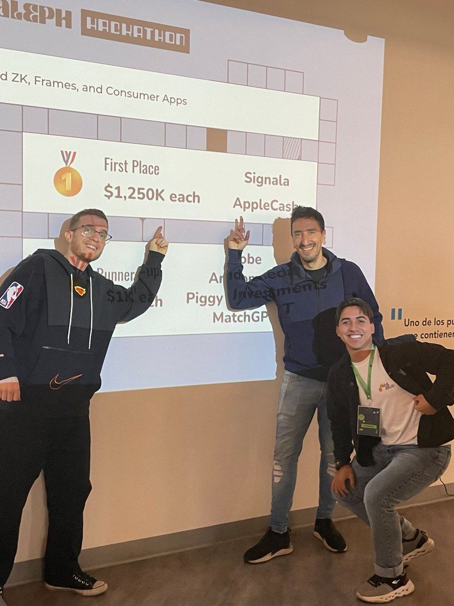 sebaleoperez's tweet image. Gran experiencia este fin de semana en @alephhackathon ! Nueva aventura compartida con @jowisaidman con especial agradecimiento a @GoPlusSecurity y @0xPolygon por el reconocimiento. Felicitaciones a la organización por el evento 👏 !

#hackathon #alephhackathon #web3 #evm #solana