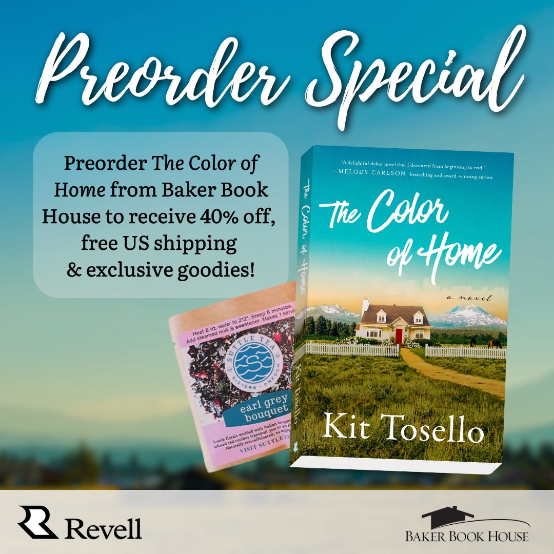 revellbooks (@revellbooks) on Twitter photo Don't miss this preorder special for #TheColorOfHome! Join award-winning writer and debut novelist <a href="/KitTosello/">Kit Tosello</a> in this lyrical and often humorous exploration of how God redeems brokenness and draws us to the life we're meant to find. Preorder now: bakerbookhouse.com/products/579850 Don't miss this preorder special for #TheColorOfHome! Join award-winning writer and debut novelist <a href="/KitTosello/">Kit Tosello</a> in this lyrical and often humorous exploration of how God redeems brokenness and draws us to the life we're meant to find. Preorder now: bakerbookhouse.com/products/579850