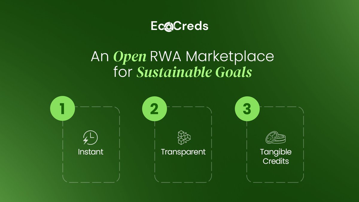 EcoCreds's tweet image. Global plastic management is broken.
EcoCreds fixes it with blockchain-powered transparency and traceability.
We're an open RWA marketplace for tokenized environmental credits for sustainability tracking.
How we make plastic offsetting transparent, fair, & accessible to all 🧵