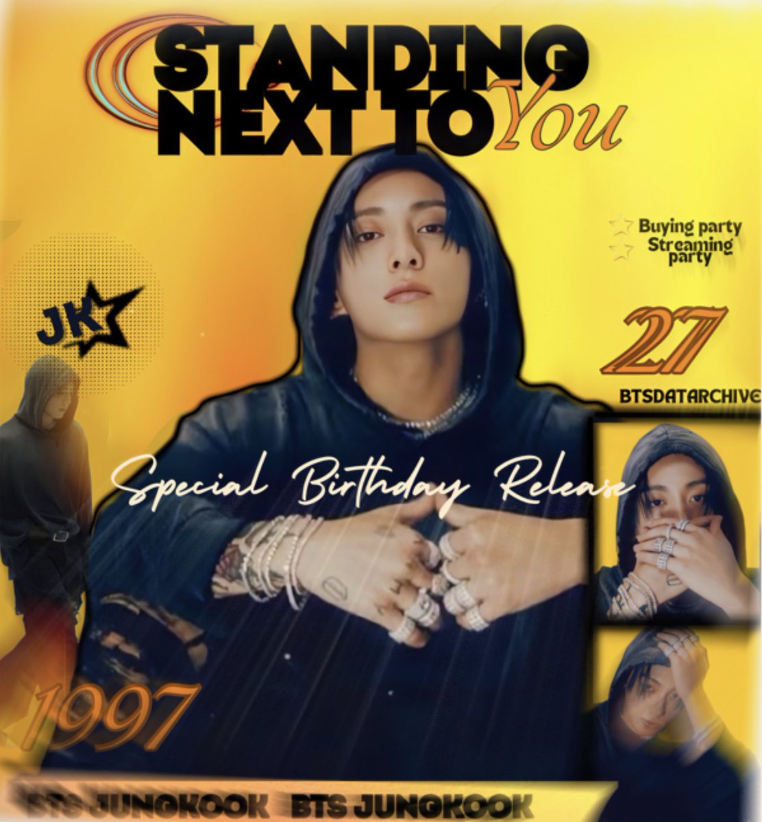 Bangtan7_Stream's tweet photo. Jungkook’s new single ‘Standing Next To You’ will be out on September 1st as a special birthday release!✨

JUNGKOOK IS COMING
#StandingNextTo27 
#goldenmiracles_27 https://t.co/LpHqIOuAgX
