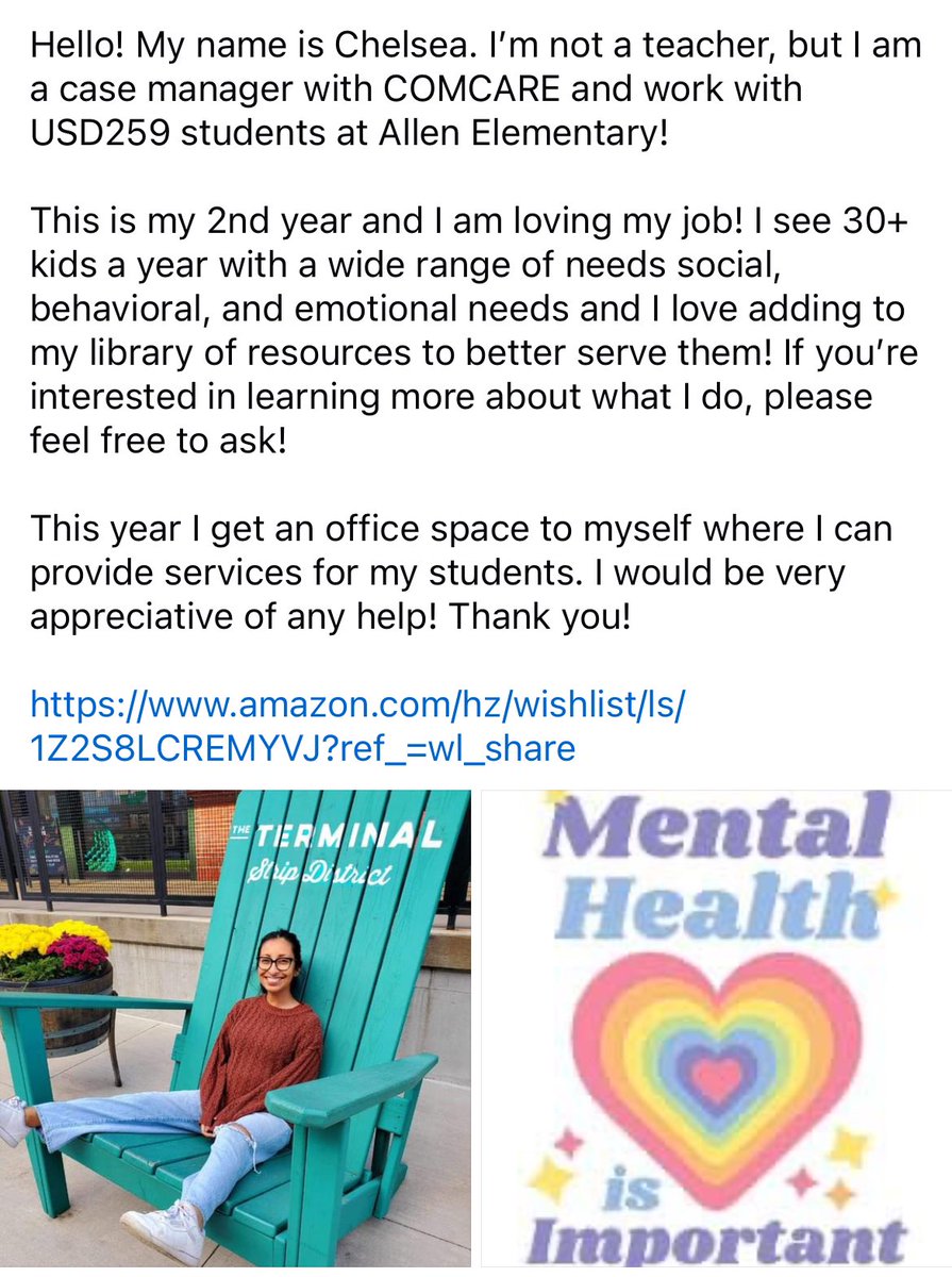 MsRomero7470's tweet photo. @Mrsallie24 I'm dedicated to supporting students' mental health &amp; well-being. Any donation of supplies can make a huge difference in our ability to provide the care our students deserve.  https://t.co/gpW6vnHDfv #clearthelist2024 #Teachersof𝕏 #KindnessMatters #MentalHealthMatters https://t.co/PRZXrXhbOa