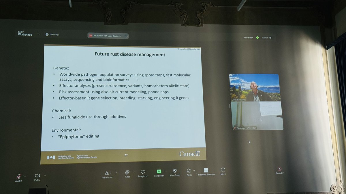 Prof. Guus Bakkeren from UBC ends the second day of #IPIS2024 with an important note on future rust disease management