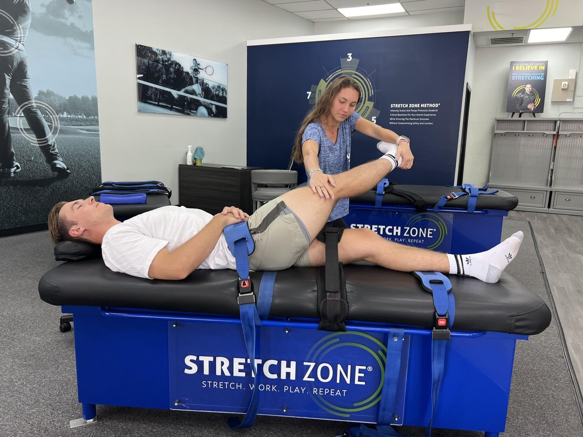 SuwaneeZone's tweet photo. Unlike massage, yoga, and other stretching styles, the Stretch Zone Method does not aim to make muscles more flexible or elastic. ❌ Stretch Zone has the long-lasting goal of re-educating the nervous system to increase your active range of motion. So you can move efficiently... https://t.co/6H2oE2HQ9v