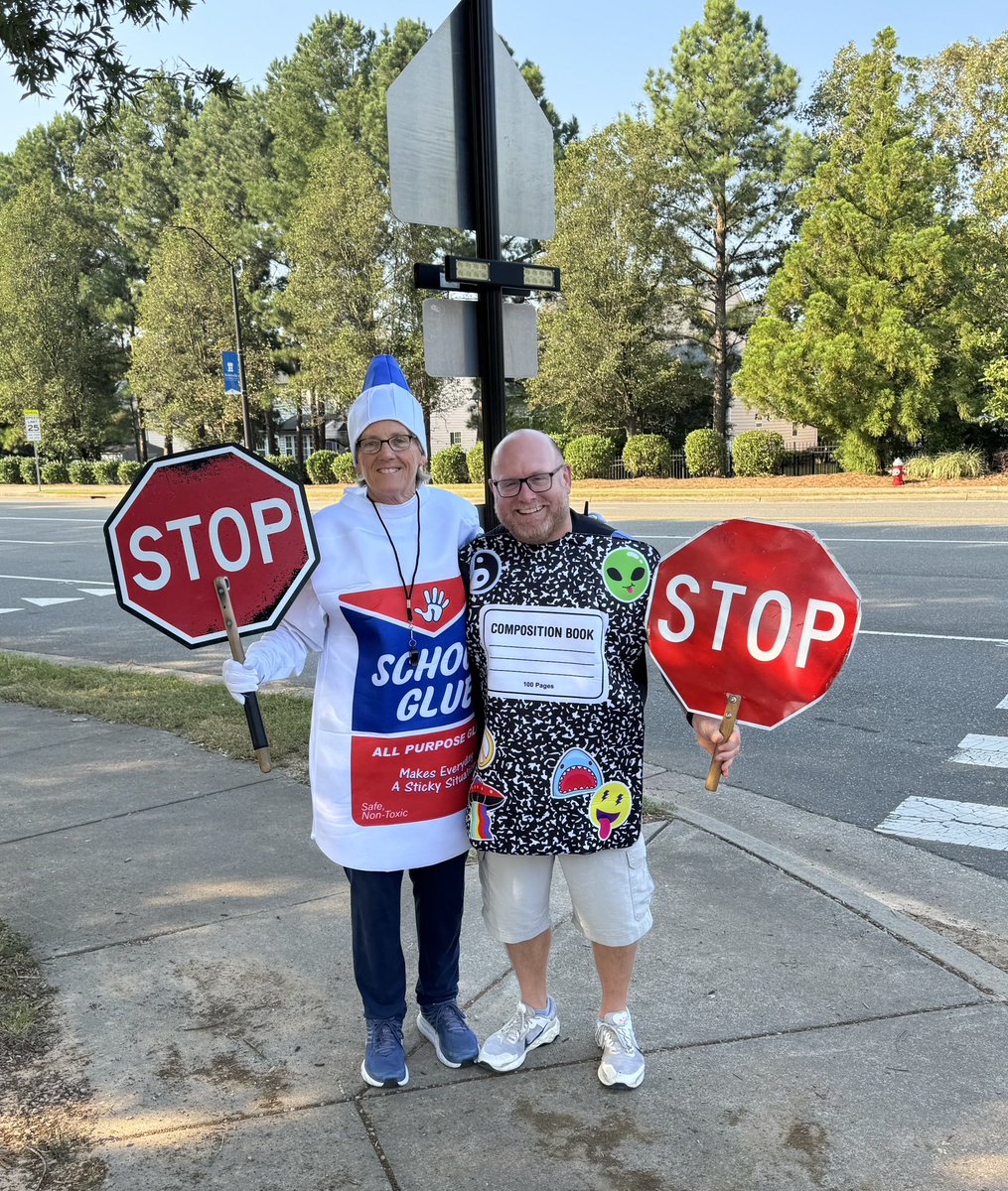 The <a href="/CedarForkES/">Cedar Fork</a> crossing guards are READY for school! Happy First Day!!