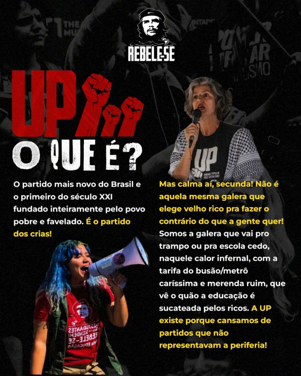 rebeleseubes's tweet photo. 📢 É ESTUDANTE JUNTO COM TRABALHADOR! 📢

MARQUE ALGUÉM QUE TEEEEM QUE CONHECER A 🆙8⃣0⃣!

Secunda, já ouviu falar da Unidade Popular pelo Socialismo? Vem conhecer um pouco do partido mais jovem do Brasil, construído pelos secundas e jovens trabalhadores do país todo! https://t.co/YeRS1SPP6n