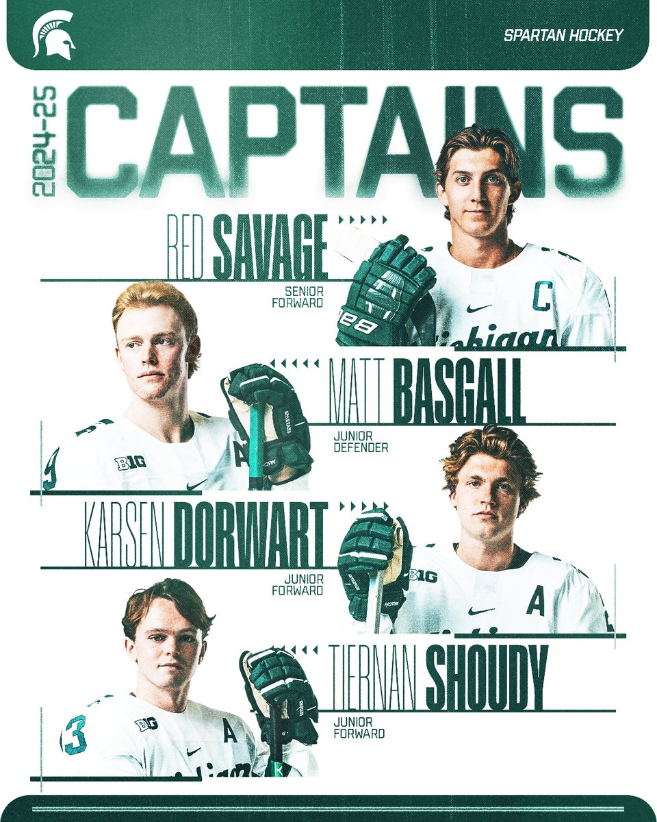 Allow us to introduce the 2024-25 Spartan hockey captains!