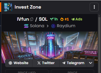 Invest_Zone_Sol's tweet photo. $IVfun

🥇TOP 🥇  #1 On dexscreener 🥇

#memecoinseason24 #solanamemcoins  #solanacoin $sol #Solanamemes #SOL https://t.co/iOXKZhjNSw