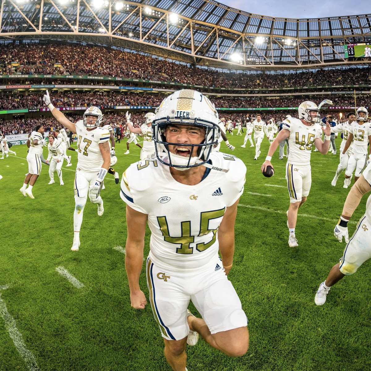 Austin Karp (@austinkarp) on Twitter photo Big number in Week 0 for the <a href="/cfbireland/">Aer Lingus College Football Classic</a>.
ESPN drew 4.99 million viewers for the <a href="/GeorgiaTechFB/">Georgia Tech Football</a> -<a href="/FSUFootball/">FSU Football</a> game on Saturday afternoon, up 31% from 3.8 million for Notre Dame-Navy last year from Ireland, and well above Fox's 4.42 million for Northwestern-Nebraska in 2022 Big number in Week 0 for the <a href="/cfbireland/">Aer Lingus College Football Classic</a>.
ESPN drew 4.99 million viewers for the <a href="/GeorgiaTechFB/">Georgia Tech Football</a> -<a href="/FSUFootball/">FSU Football</a> game on Saturday afternoon, up 31% from 3.8 million for Notre Dame-Navy last year from Ireland, and well above Fox's 4.42 million for Northwestern-Nebraska in 2022